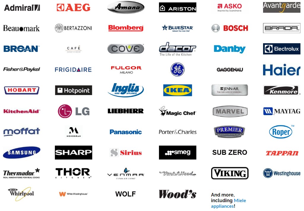 Brands we repair